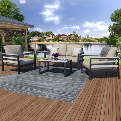Townsend 5 Piece Sofa Seating Group with Sunbrella Cushions
