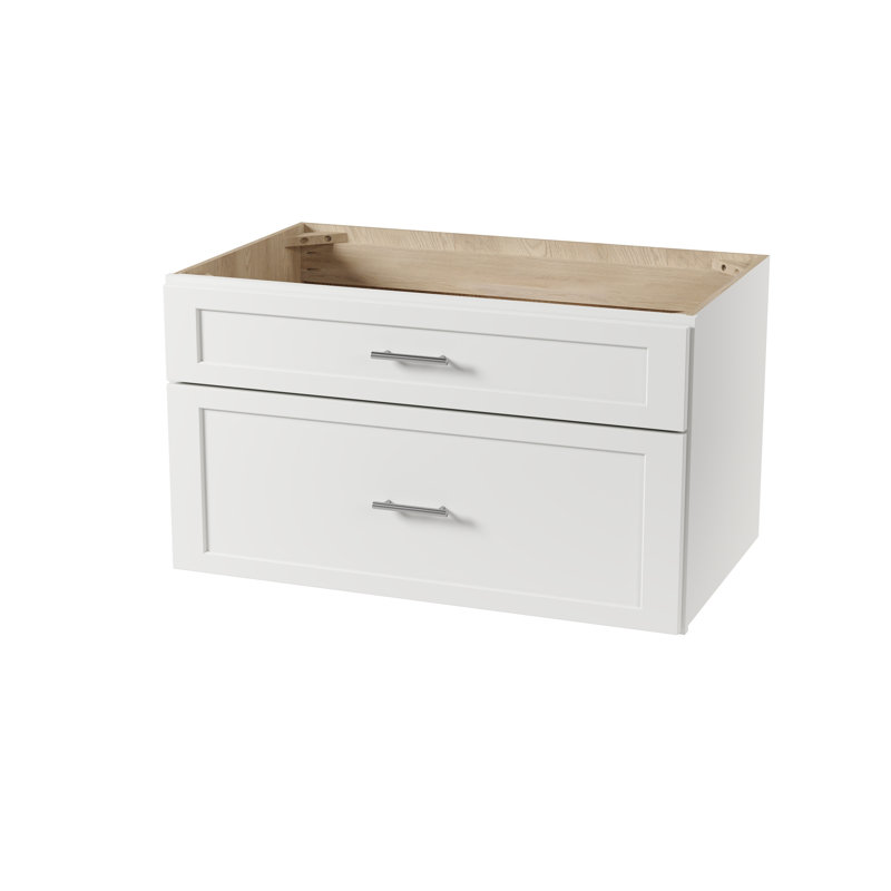 Meuble-lavabo mural simple flottant 36 po Disar, Blanc