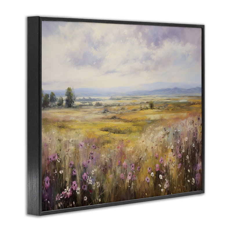 Vaste prairie avec fleurs subtiles, estampe numérique, design par Franklyn Gregory, H 11 po x l 14 po