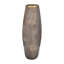 Glass Vase with Aluminum Rim and Sleek Glam Design Crafted from Decorative Glass and Metal Construction for Modern Accent Decor-1889266330
