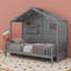 Darina Twin Size House Bed with Shelves-1879436658