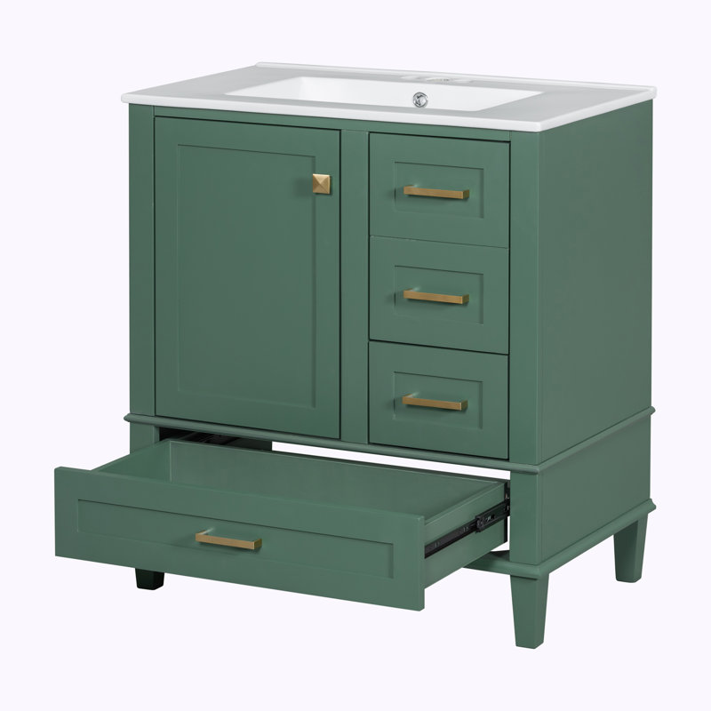 Meuble-lavabo avec lavabo Bathroon, Vert