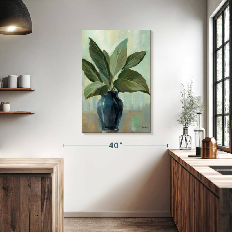 Harnek Mint And Blue Still Life, 39" H x 26" W