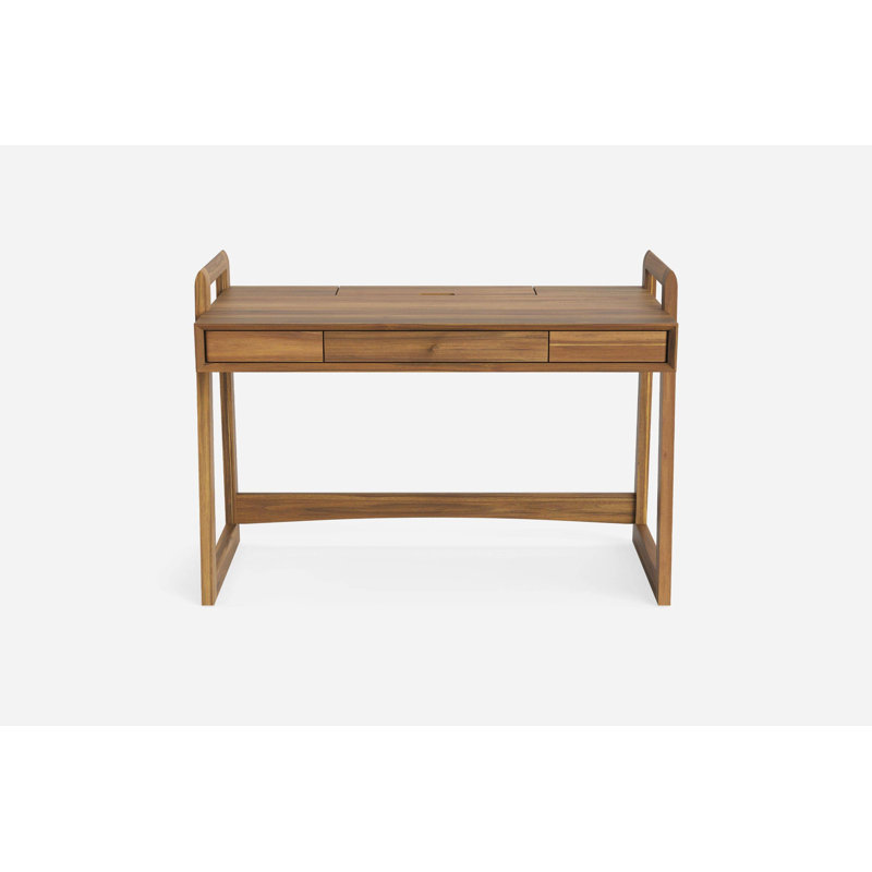 Bureau en bois massif Casares, Naturel