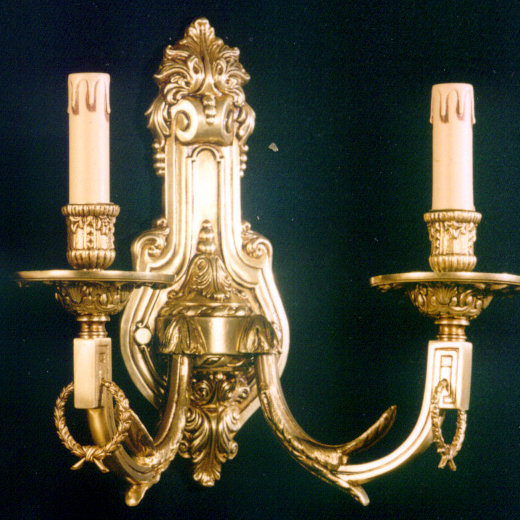 Cowie Candle Wall Light, French Gold