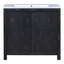 Meuble-lavabo simple 36 po avec plateau en résine Sylivia