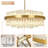 32-light Dimmable Round Crystal Hanging Light Modern Chandeliers