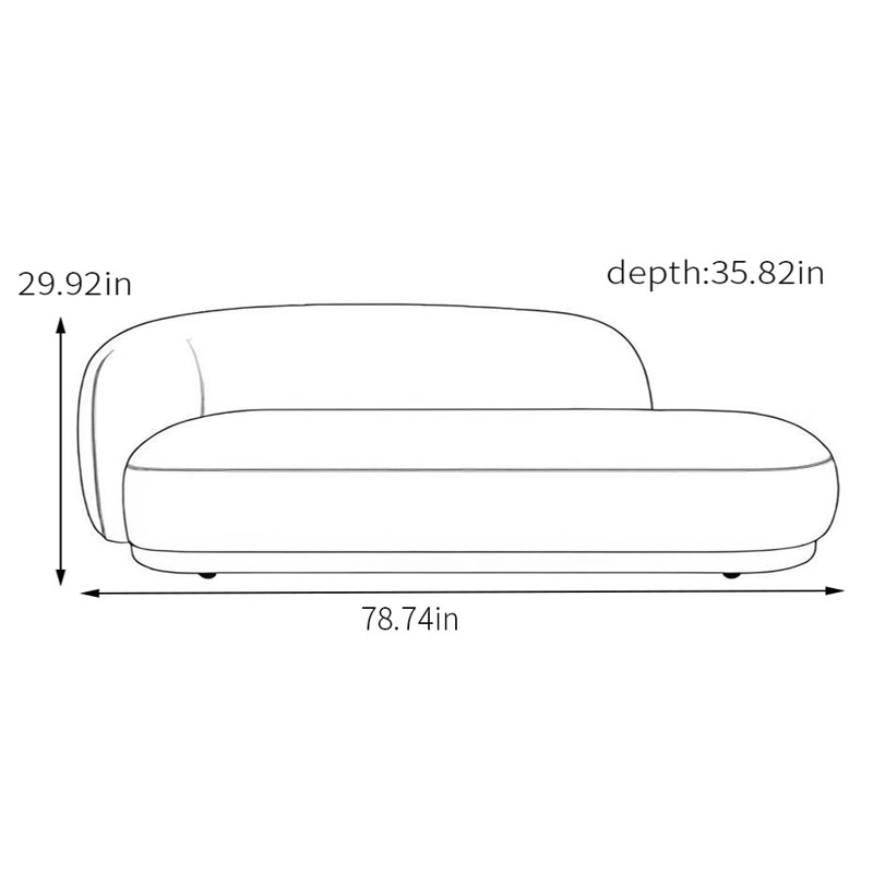 Chaise Longue - Comfort Material and Solid Wood