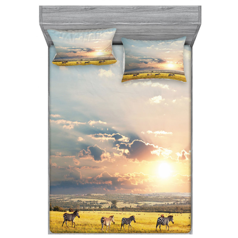 Microfiber Sheet Set, Queen Sheet Set with Fitted Sheet