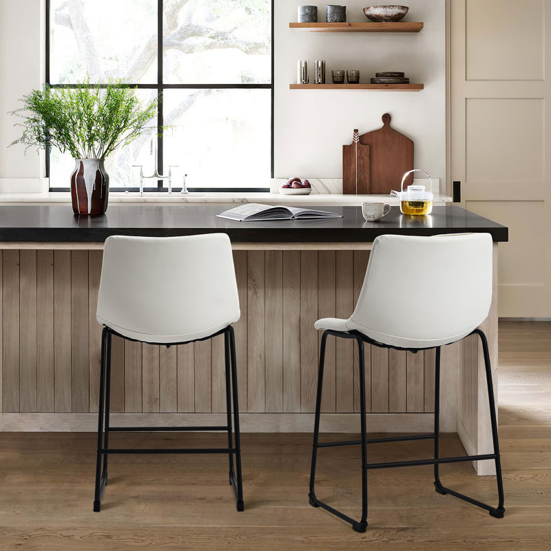 Tabouret de bar, de comptoir et de bar Emonni, Brun, Tabouret de comptoir (siège d'une hauteur de 24 p
