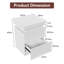 Bedside Table with Charging, 3 Layer Side Table with LED light, Remote and App Control-117530220