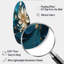 Majestic Motion Teal Spiral II - abstrait spirales asymétriques, impression murale en métal bleu incurvé-105569053