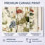 Ensemble de 3 fleurs murales vintage sur fond de ferme rétro "Wildflowers"-129076227-129076231