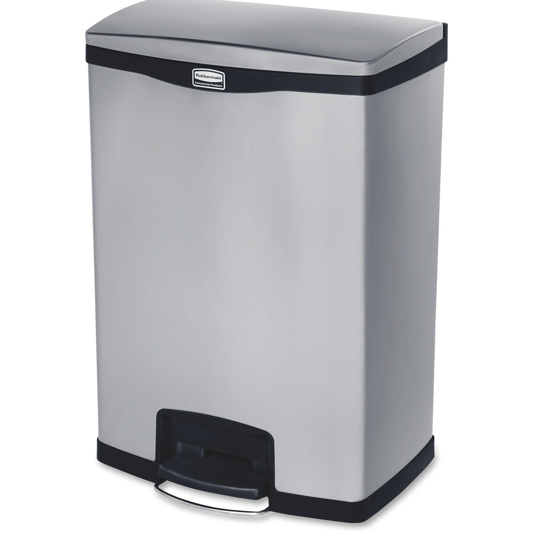 Slim Jim Steel Step On Kitchen Trash Cans - 24 Gallons Rubbermaid Commercial Products