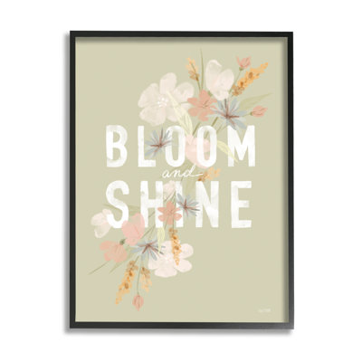 «Bloom & Shine Floral Herbs», impression encadrée sur bois