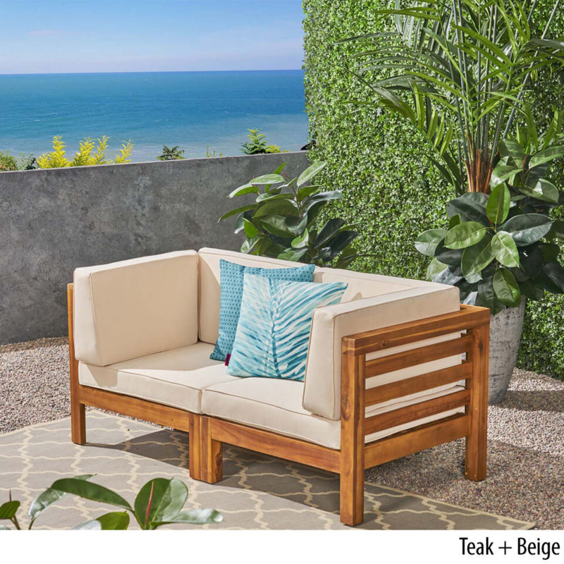 2-piece love seat set, beige, Beige, White
