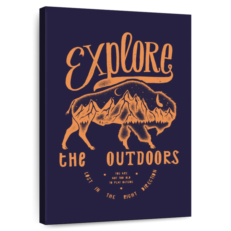 Explorez la typographie à l'extérieur, H 12 po x l 8 po