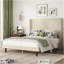Lit de tête de lit haut de style, tête de lit haute de 54 po, dossier haut de gamme confortable et confortable, idéal pour la lecture ou la détente, grand lit, beige-1778120536-1778120538