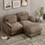 Canapé de coin modulable deux places avec pouf amovible-270307213