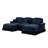 Classic Comfy Modular U Shape Sectional Sofa And Removable Ruffles Pleats Skirts And Spindle Legs, Upholstered Chenille Deep Seat Cloud Sofa With Movable Ottomans-117529529