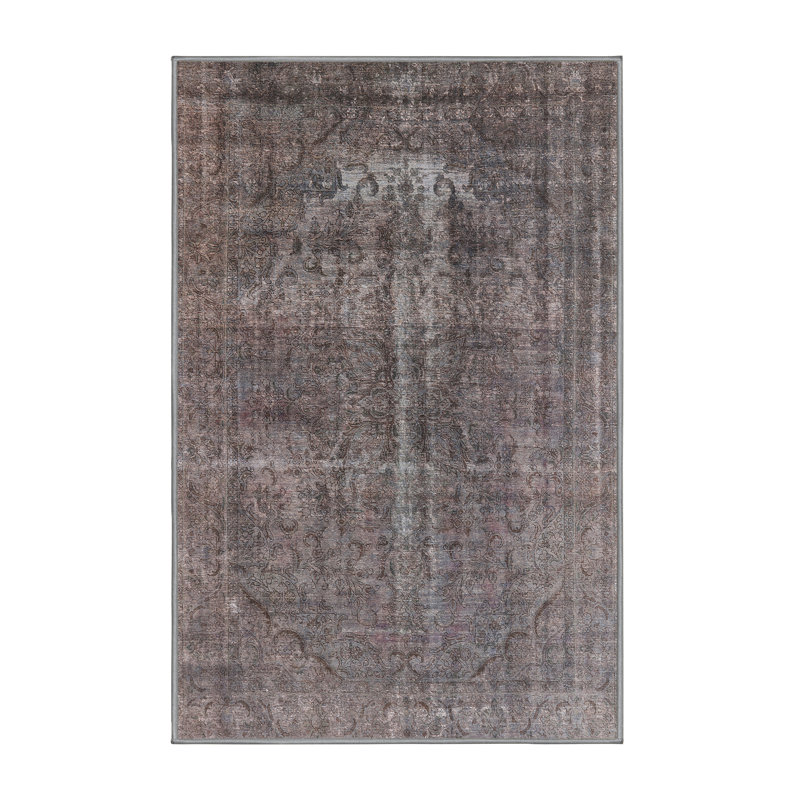 Tapis brun à motif oriental, Rectangle 5 pi x 7 pi