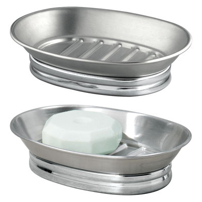 Porte-savon pour lavabo de salle de bain iDesign - Ensemble de 2 - Finition fendue