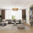 White And Silver Rectangle Coffee Table With Polished Silver Double X-Base