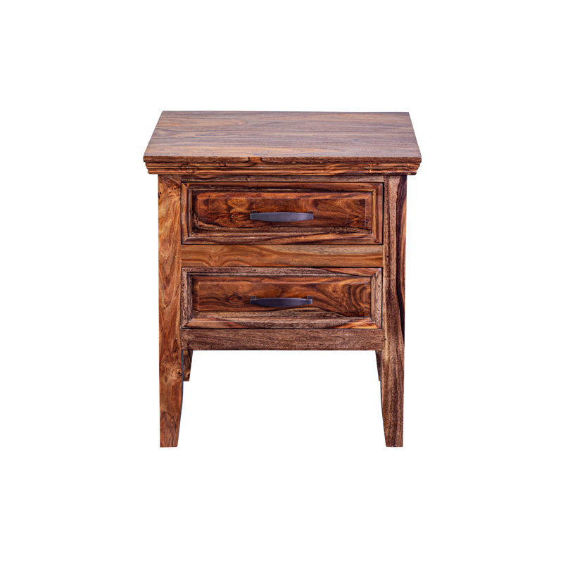 Clermont 23.5'' W Solid Wood Nightstand, Brown