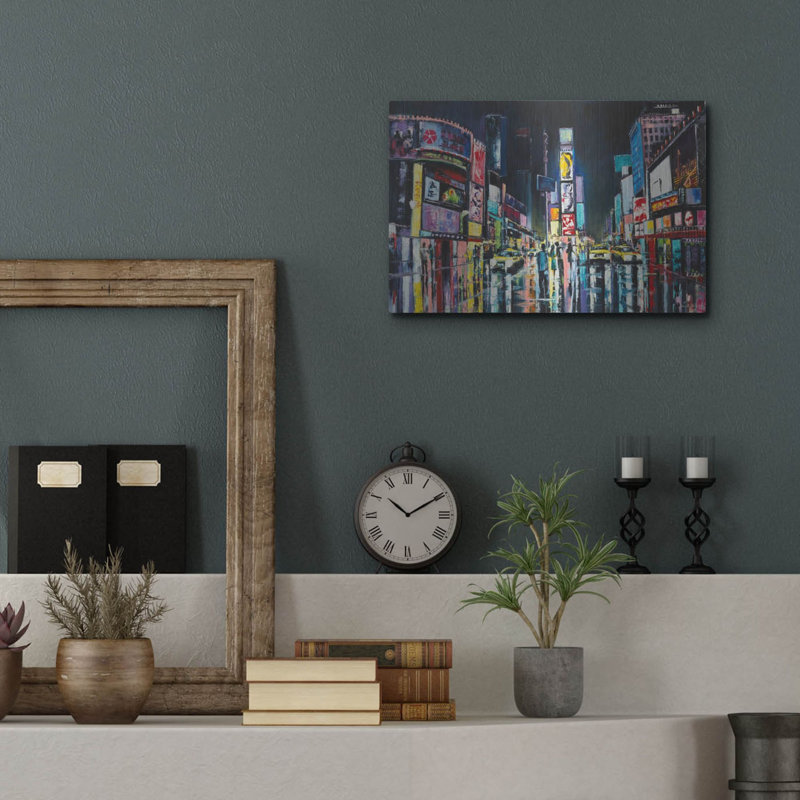 «NY», art mural en métal, H 12 po x l 16 po