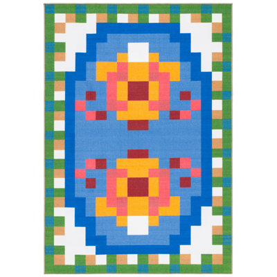 Edrie Performance Machine Washable Geometric Rug