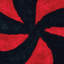 Tapis rouge / noir à poils longs Fitts-2020010073
