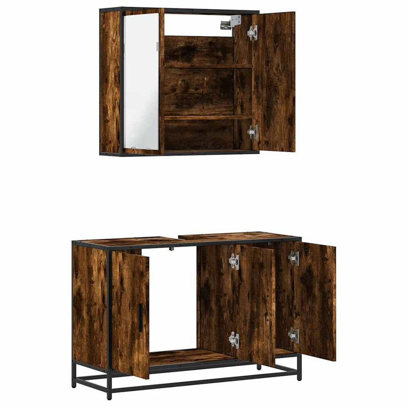 Aloysious Bathroom Furniture Suite, Dark Wood