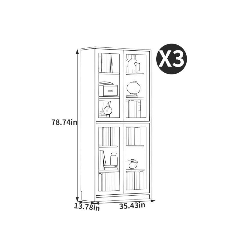 Chanelle, H 78,74 po x l 35,43 po x P 13,78 po
