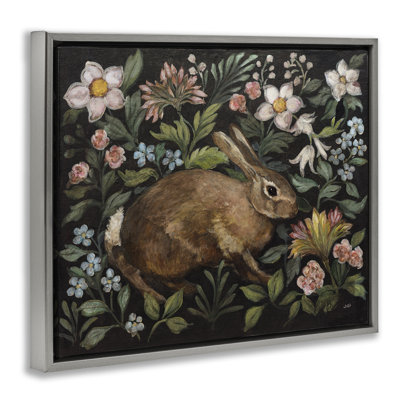 Cadre flottant Flora and Fauna Rabbit, design par Julia Purinton