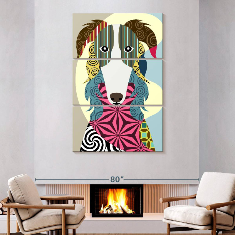 Brampt Borzoi Russian Wolfhound, 74" H x 48" W