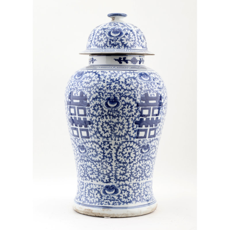 Handmade Porcelain China Ginger Jar