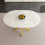 Table de salle à manger moderne et simple avec pales extensibles, base en acier au carbone, robuste et durable