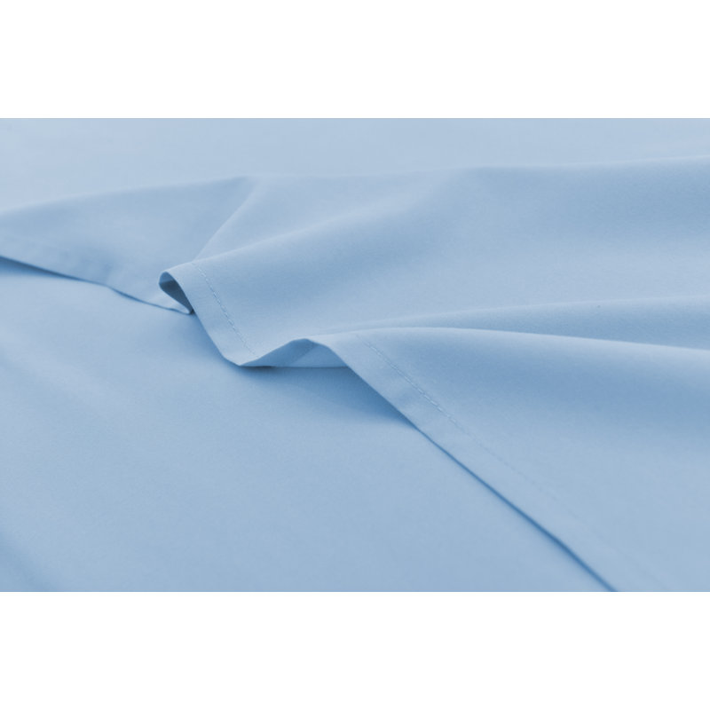 Ensemble de draps en rayonne de bambou ultra doux et infroissable, Bleu clair, Très grand