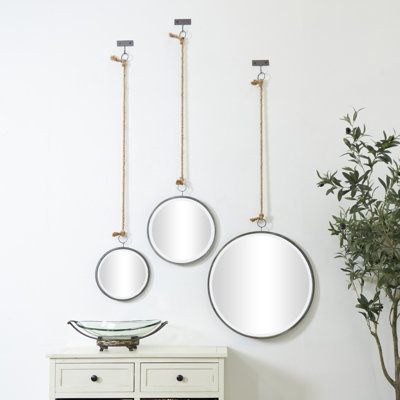 Cline Metal Circle Wall Mirror
