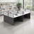 Rectangle 4 Person Benching Workstation with Cable