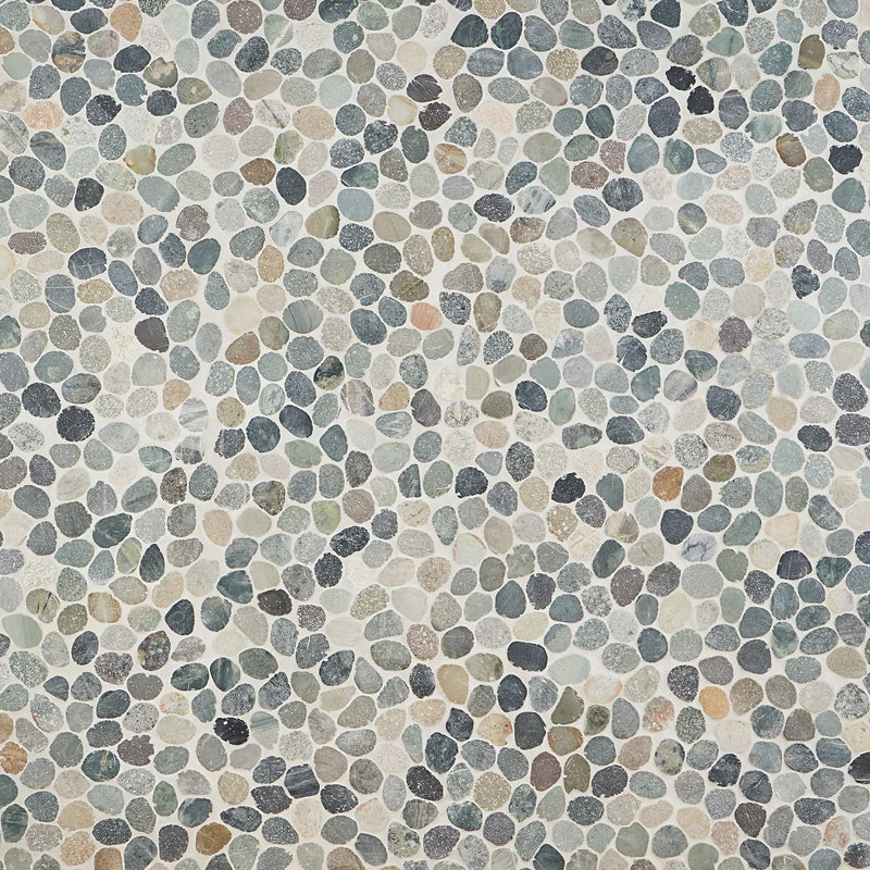 Nature Round Lovina Pebble Mosaic Tile, Sumatra Blend