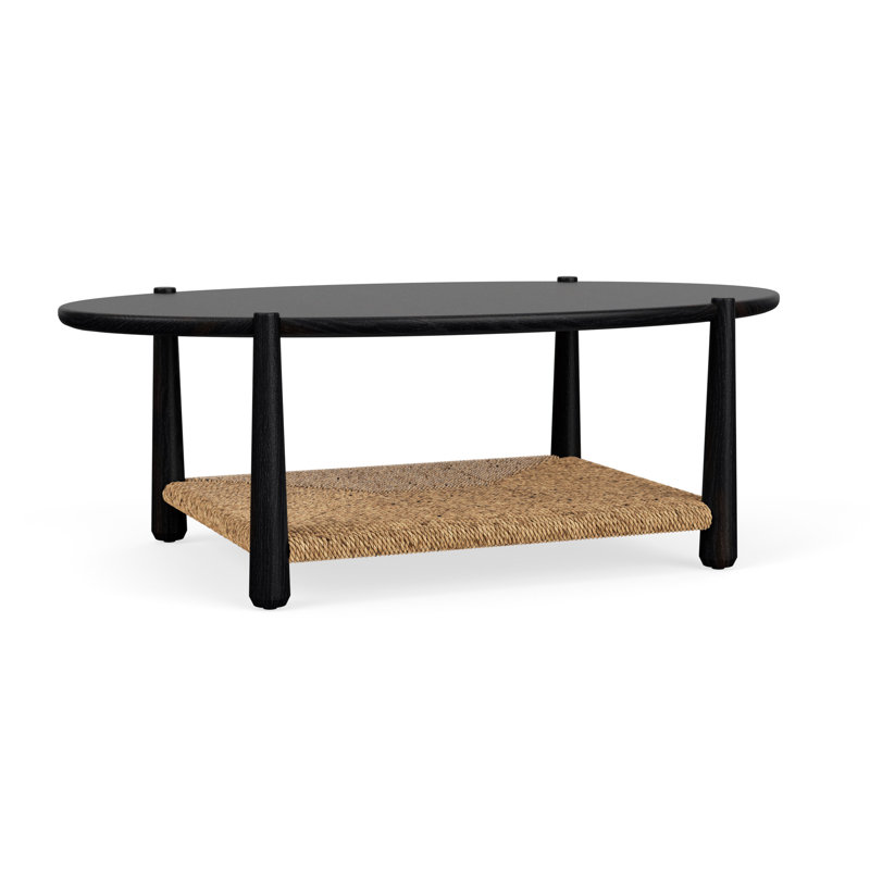 Black Oak and Rope Coffee Table
