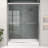 60" X 75" Shower Door Double Sliding Semi-Frameless With Brushed Nickel & Nano Anti-Fog Easy-Clean Tempered Glass fro Bathroom-122040343