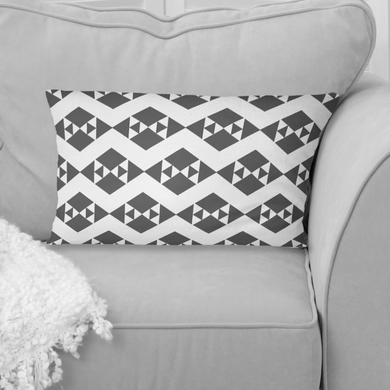 Coussin White Modern Houndstooth II - Modern
