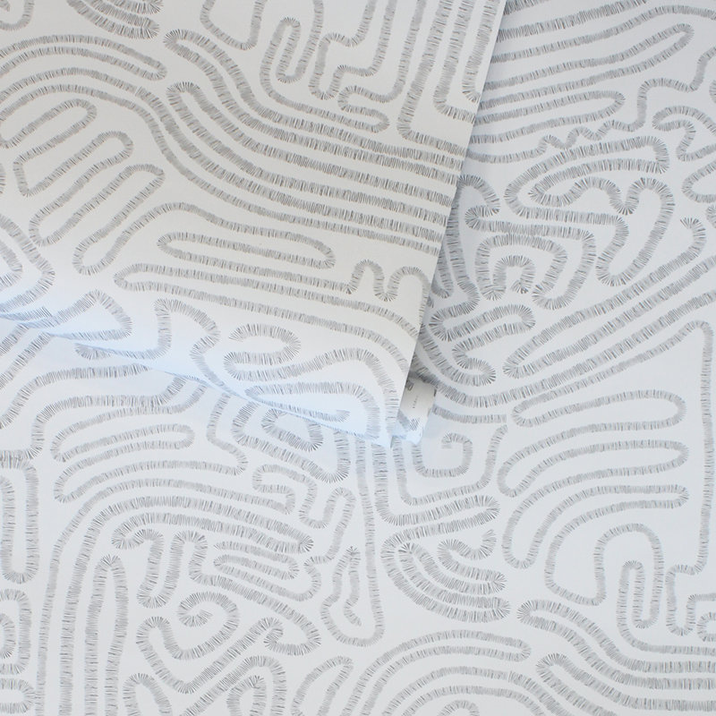 Papier peint autocollant croquis, gris