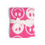 Jeté de luxe pour enfant avec motif de petit visage heureux - Fuchsia