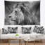 Tapisserie de lion africain sauvage gris animal-28494915