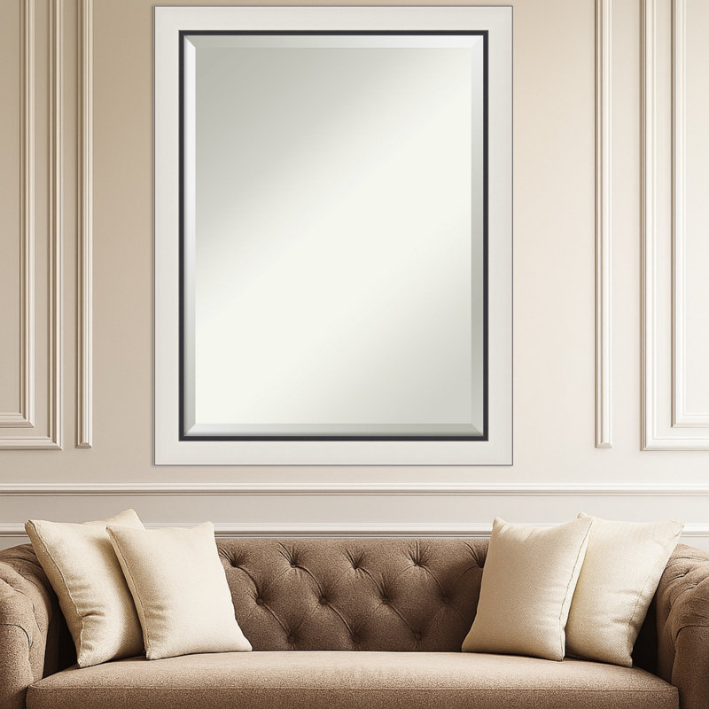 Miroir mural Ellie, 35,5 po x 45,5 po, Argent noir