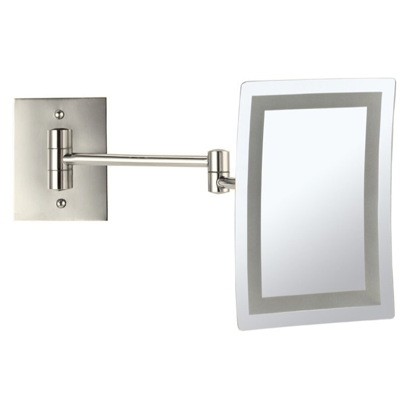 McLarty Metal Wall Mirror, Satin Nickel