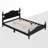 Modern Rustic Solid Wood Platform Bed with Durable Slat Support-437724206-437724205